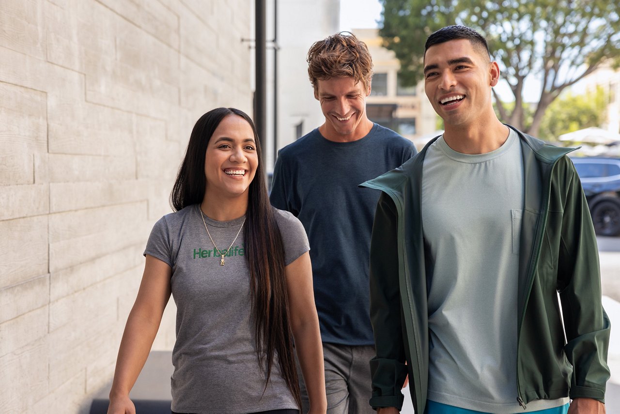 Group of friends walking