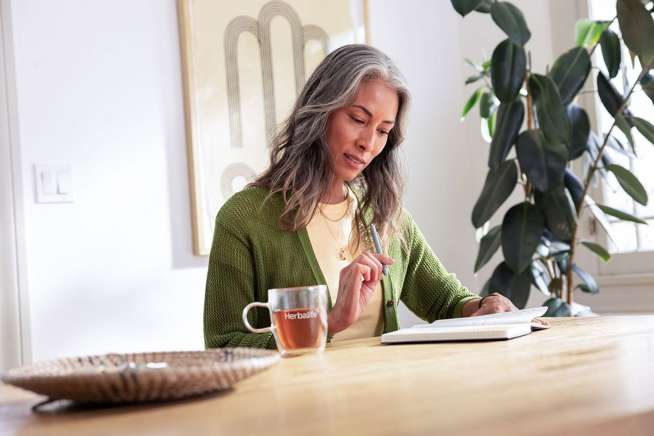 woman working from home